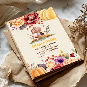 Falling in Love Baby Woodland Diapper Raffle Enclosure Card