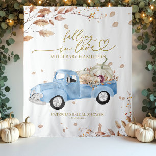 Falling In Love Boy Baby Shower Backdrop Tapestry