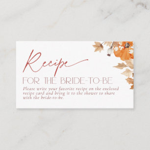 Falling in Love Recipe for the Bride-to-be Request Enclosure Card