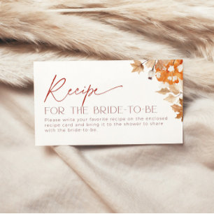 Falling in Love Recipe for the Bride-to-be Request Enclosure Card
