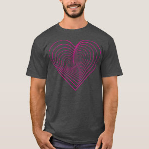 Falling in Love Valentines Day Heart Pattern T-Shirt
