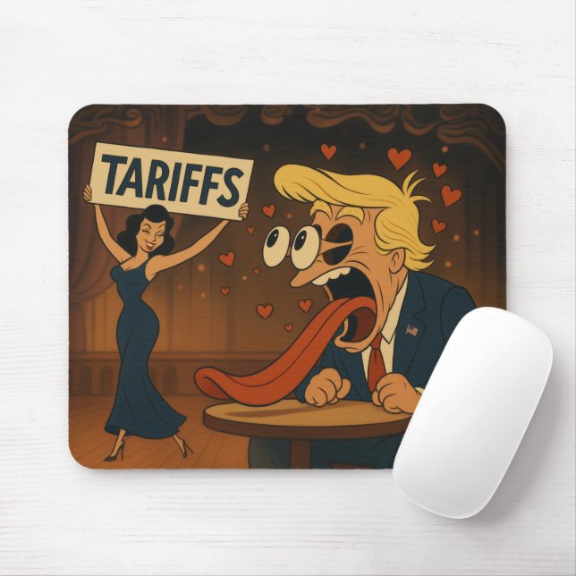 Falling in love with Tariffs Mouse Pad (With Mouse)