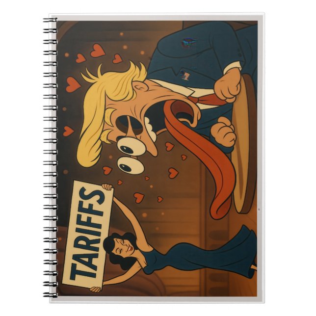 Falling in love with Tariffs Notebook (Front)