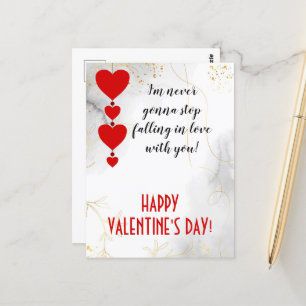  Falling in love with you, Valentine Holiday Postcard