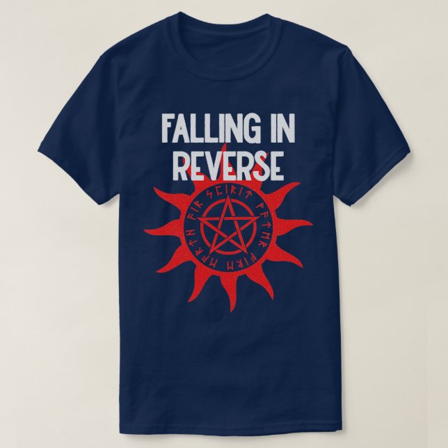 Falling In Reverse Pentagram Style T-Shirt (Design Front)