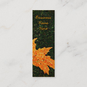 Falling Leaf Oil Painting Bookmark Business Card