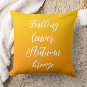 Falling Leaves Autumn Breeze Throw Pillow