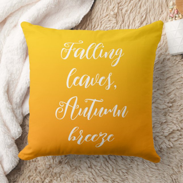 Falling Leaves Autumn Breeze Throw Pillow (Blanket)