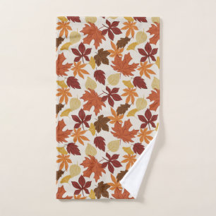 Falling Leaves Autumnal Hand Towel