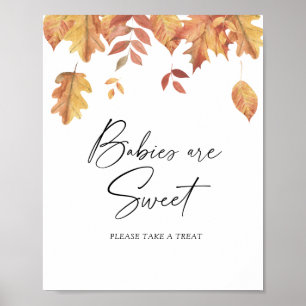 Falling leaves - babies are sweet poster