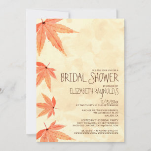 Falling Leaves Bridal Shower Invitations