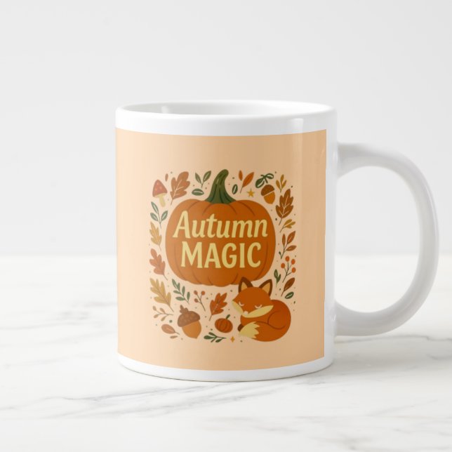 Falling Leaves Cozy Autumn Coffee Mug (Right)
