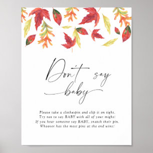 Falling leaves - Don't say baby Poster