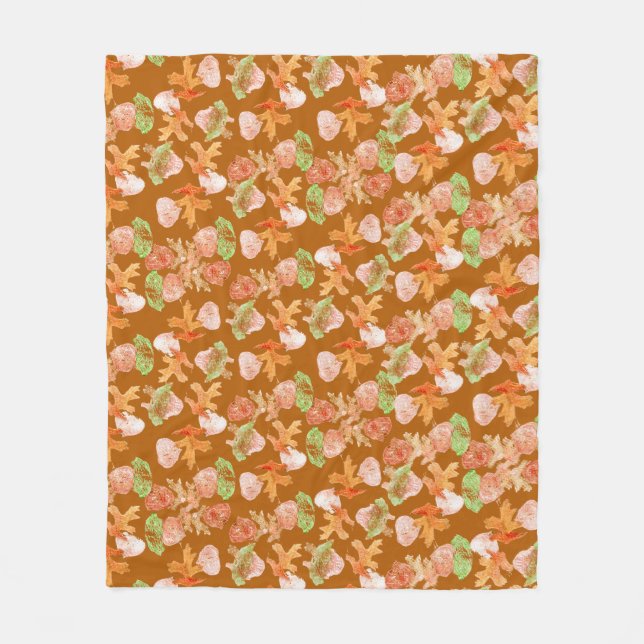 Falling Leaves Fleece Blanket (Front)