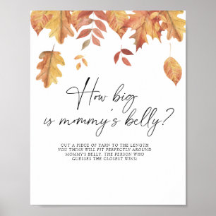 Falling leaves - how big is mommy's belly game  poster