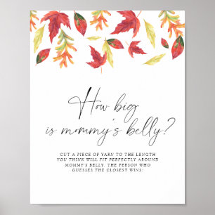 Falling leaves - how big is mommy's belly game  poster
