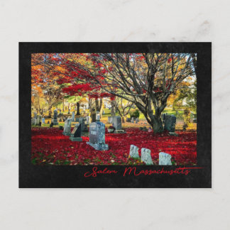 Falling Leaves in Salem, Massachusetts Postcard