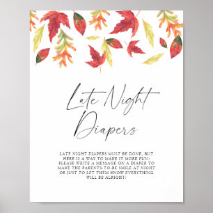 Falling leaves Late night diapers game Poster