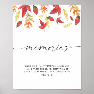 Falling leaves - memories with the bride  poster