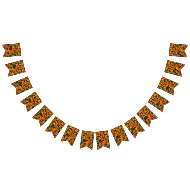 Falling Leaves Pattern for Autumn Bunting Flags (All)
