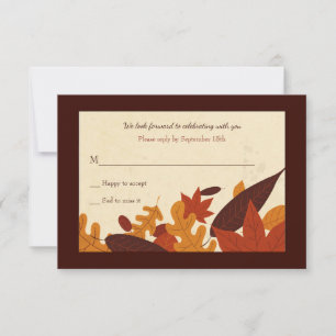 Falling Leaves RSVP Card