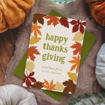 Falling Leaves Thanksgiving