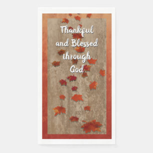 Falling Leaves Vintage Pattern Napkin