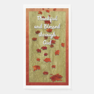 Falling Leaves Vintage Pattern Napkin