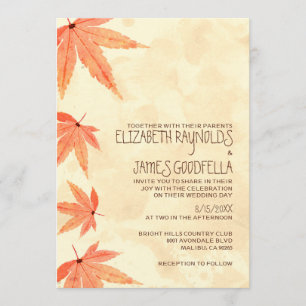 Falling Leaves Wedding Invitations