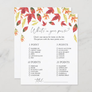 Falling leaves - What's in your purse game