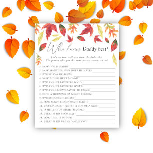 Falling leaves - Who knows daddy best game