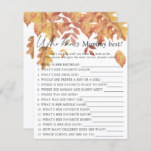 Falling leaves - Who knows mommy best game