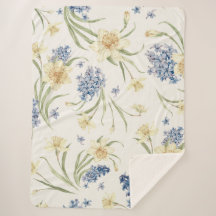 Falling Light Floral I Sherpa Blanket-Fall Floral