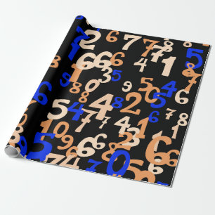 Falling numbers abstract background. Abstract back Wrapping Paper