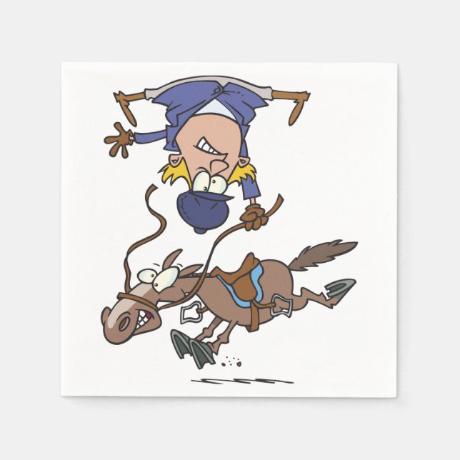 Falling Off A Horse Paper Napkins (Front)