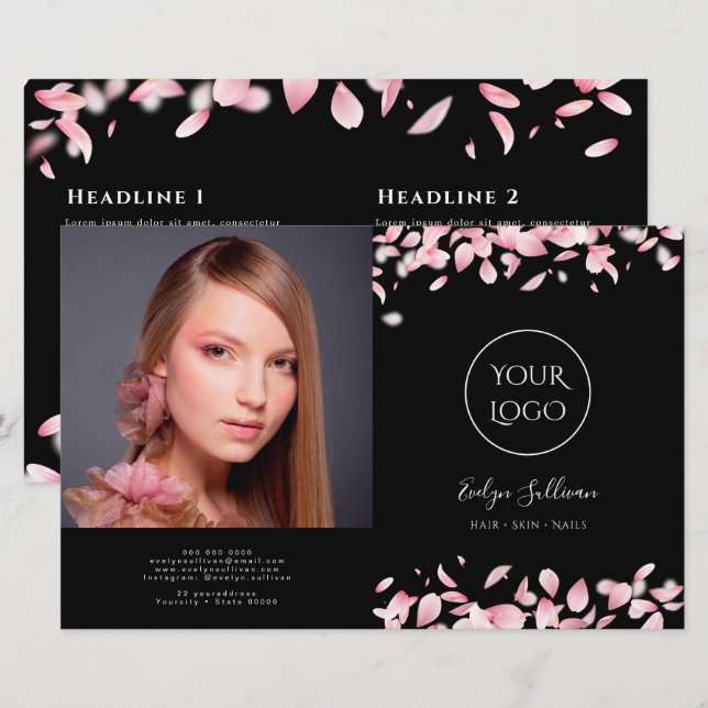 Falling petals bifold brochure (Front/Back)