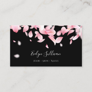 Falling petals business card