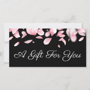 Falling petals gift certificate