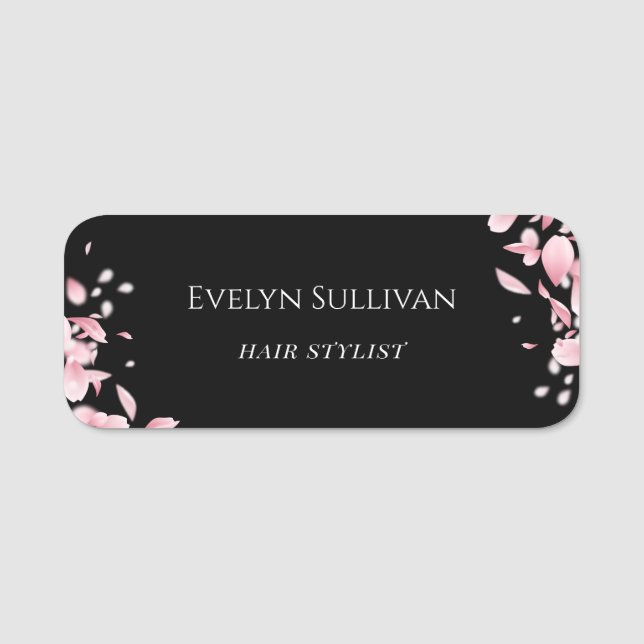 Falling petals name tag (Front)