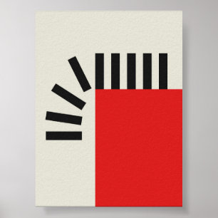 Falling Pixels of Freedom Abstract Poster