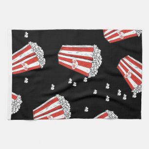 Falling Popcorn Pattern Kitchen Towel