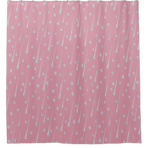 Falling Raindrops Cute Rainy Day Rose Pink