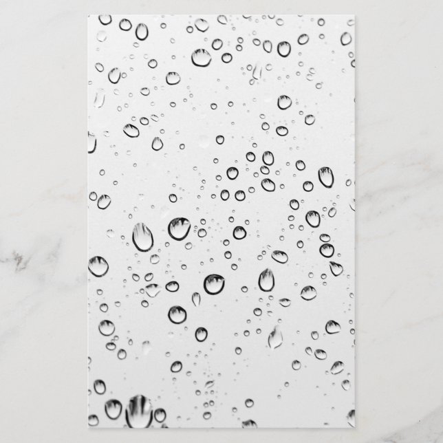 Falling Raindrops Stationery (Front)