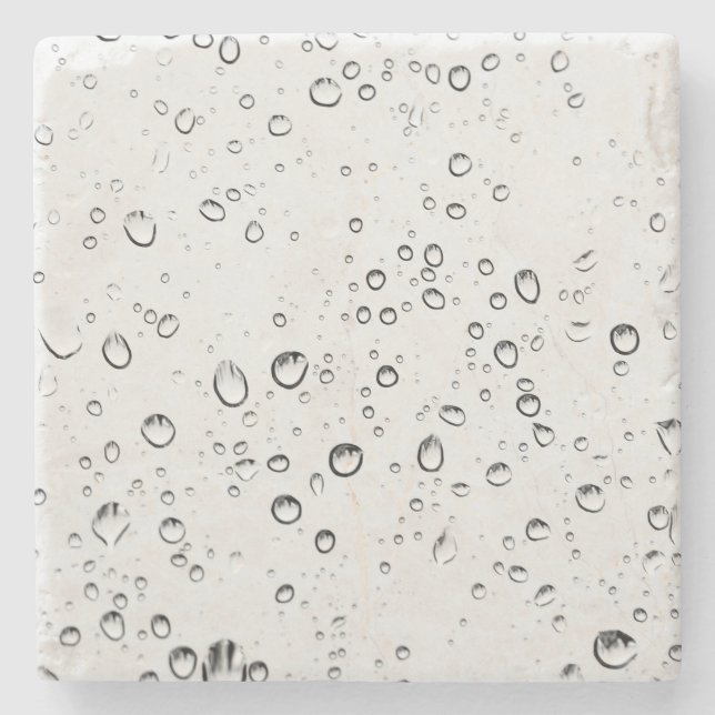 Falling Raindrops Stone Coaster (Front)
