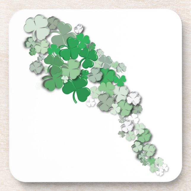 Falling Shamrocks Coaster (Front)