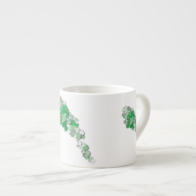 Falling Shamrocks Espresso Cup (Front Right)