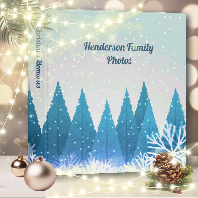 Falling Snow Christmas Photo Album Binder (Creator Uploaded)