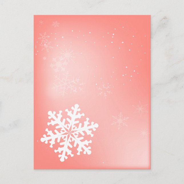 Falling Snowflake Postcard (Front)