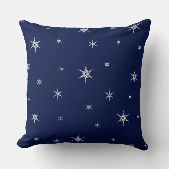 Falling Snowflakes | Holiday Mix and Match Throw Pillow (Front)