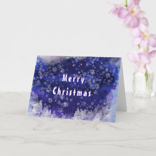 Falling Snowflakes Winter Christmas Card